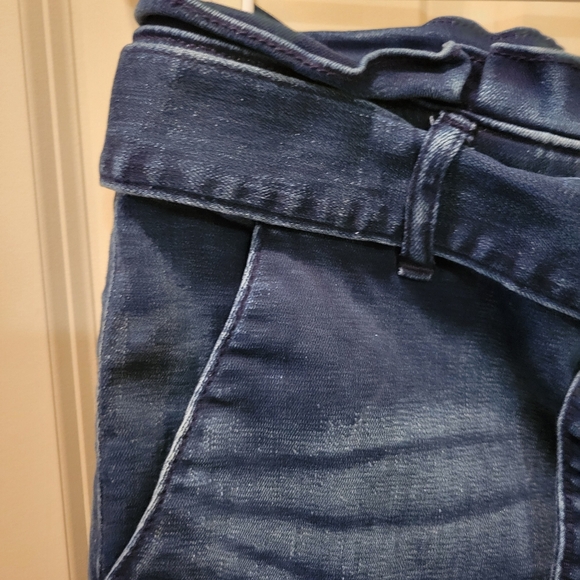 Express Paper Bag Dark Wash Jeans Size 12p - Picture 7 of 8